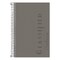 TOPS 8.5 in. x 5.5 in. Sheets 1-Subject Narrow Rule Color Notebooks - Graphite Cover